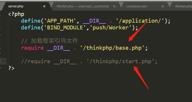 base.php是5.1框架里的，沒有start.php